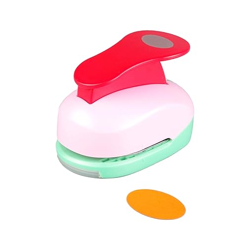 Rondam Ellipse - Perforadora ovalada de 2 pulgadas, hecha a mano, para manualidades, álbumes de recortes, fabricación de tarjetas, color caramelo de