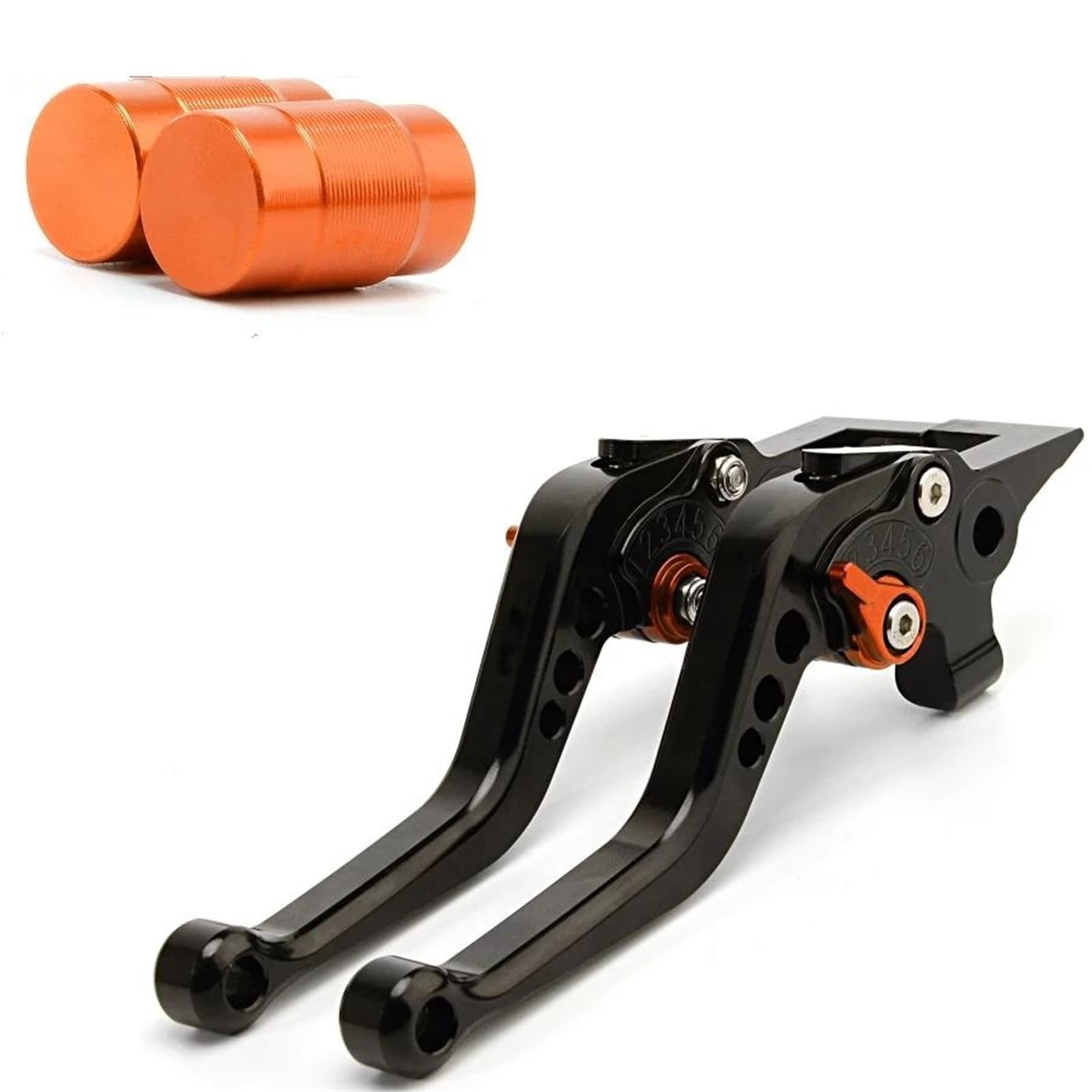 Palancas de freno cortas para Duke 390 y RC 125 motocicletas en negro naranja 1