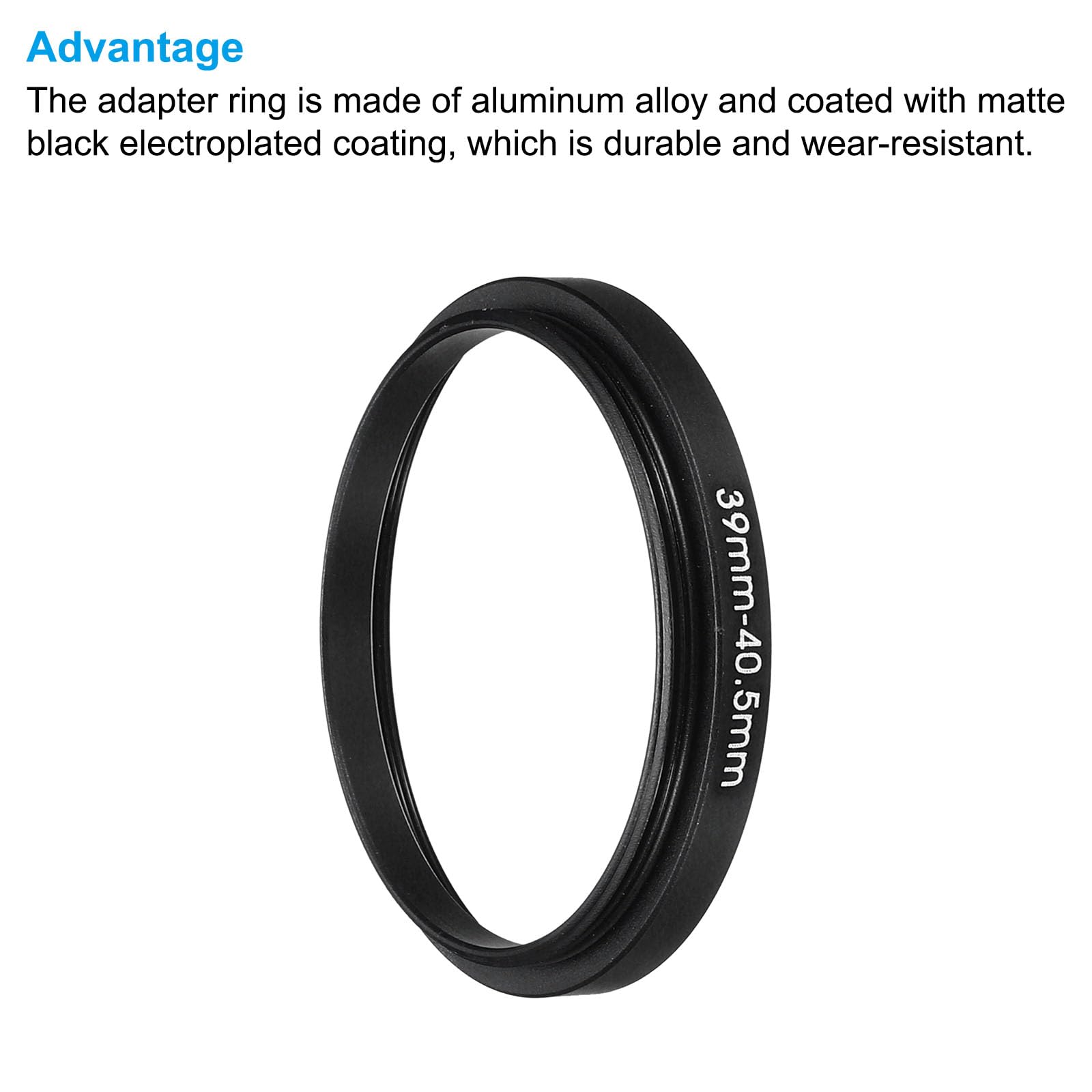 PATIKIL 39mm-40.5mm Metal Step Up Ring with Cleaning Cloth - Image 4