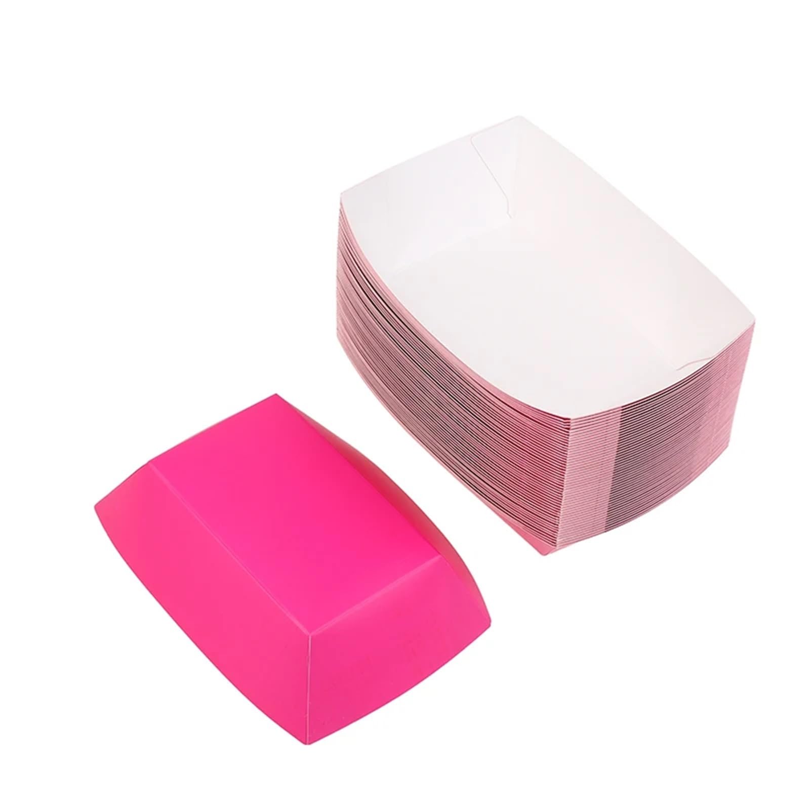 100Pcs Disposable Paper Boats Kraft Food Serving Trays for Party Snacks
