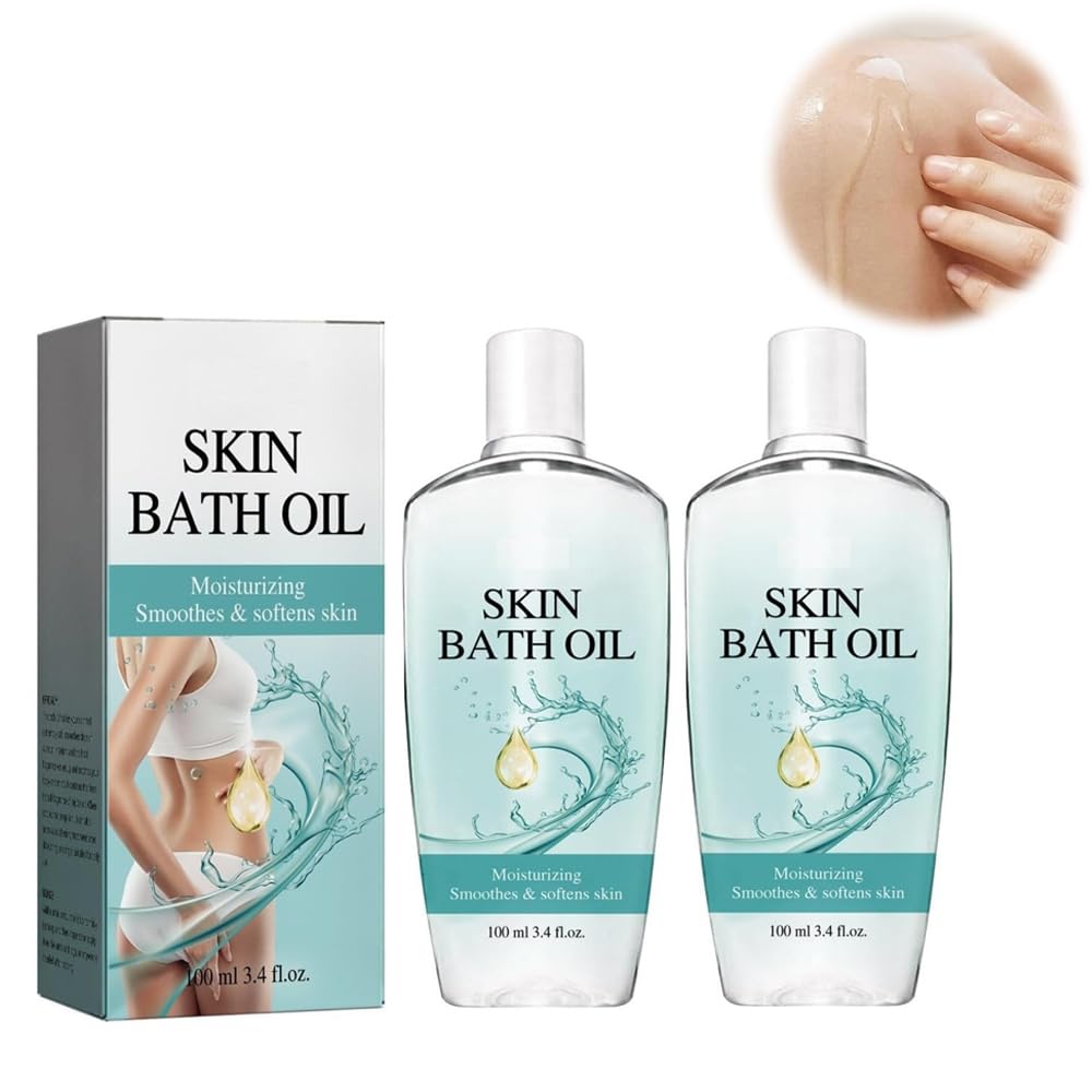 Skin Bath Oil So Soft & Sensual, Azonee Original Skin Bath Oil for Women & Men, Smoothes and Soften (2 Bottles)