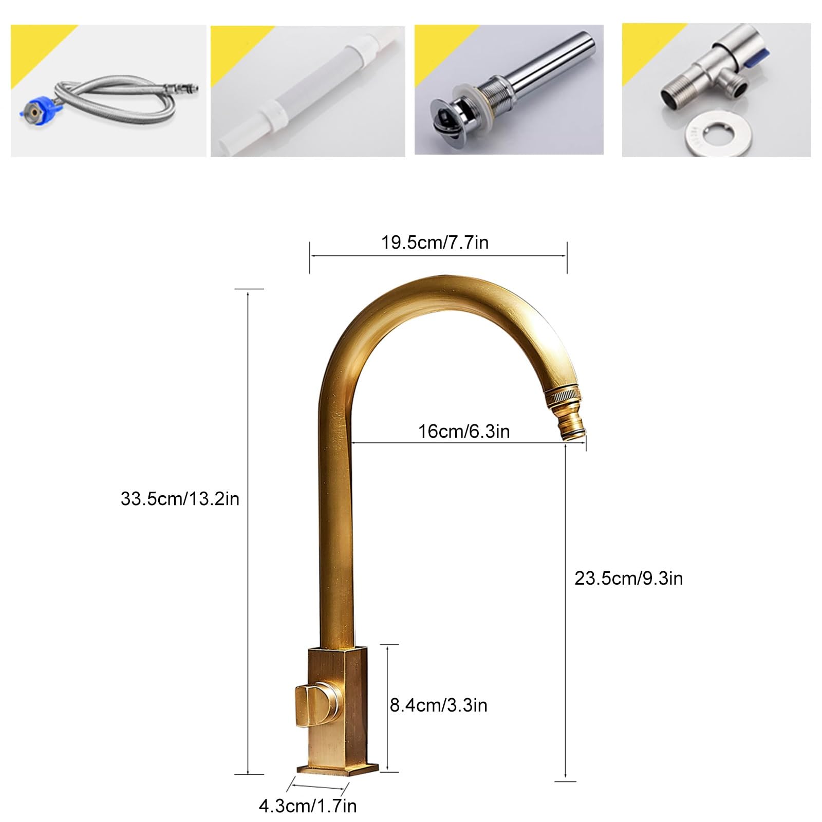 Colonna d'Acqua da Giardino autoportante con Rubinetto Tubo dell'Acqua antigelo per Esterni Idrante Verticale pour L'irrigation et L'arrosage du Jardin(Black)