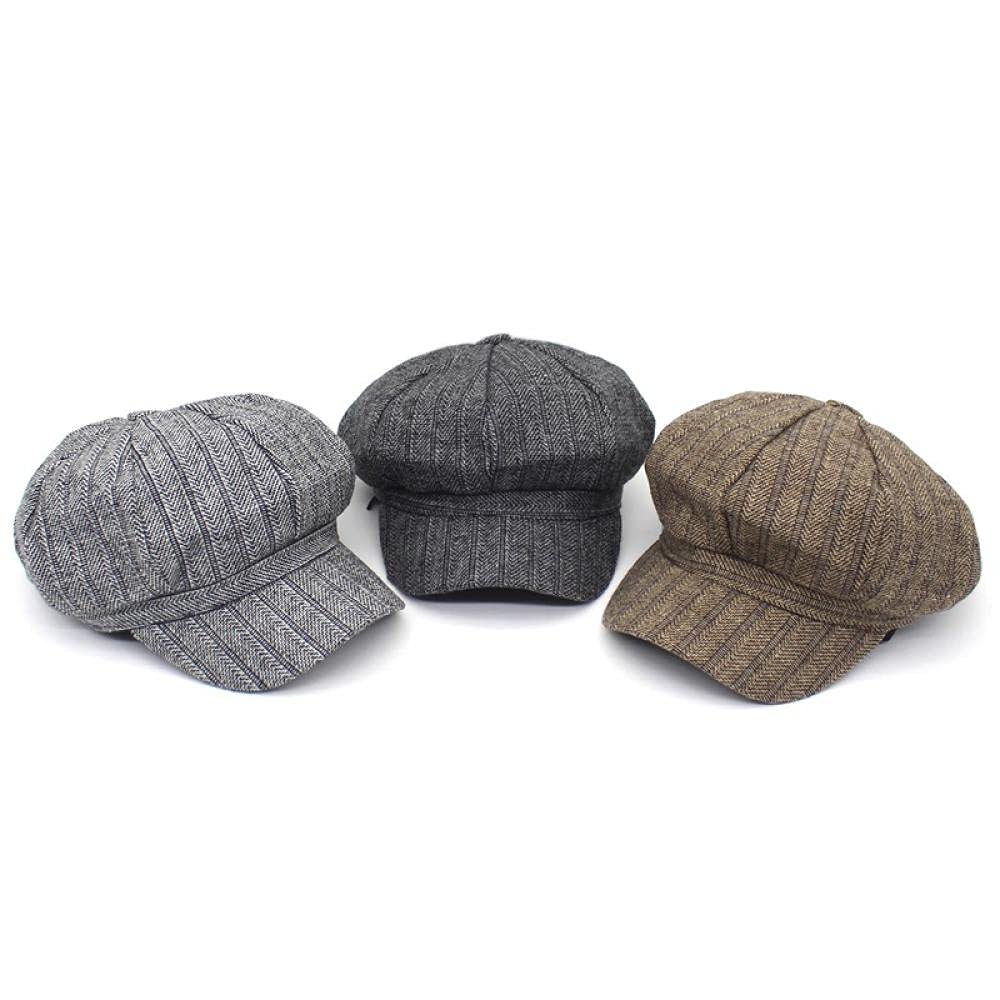 Fancyland Béret Femme Casquette Octogonale Gavroche Chic Pour Hiver Automne