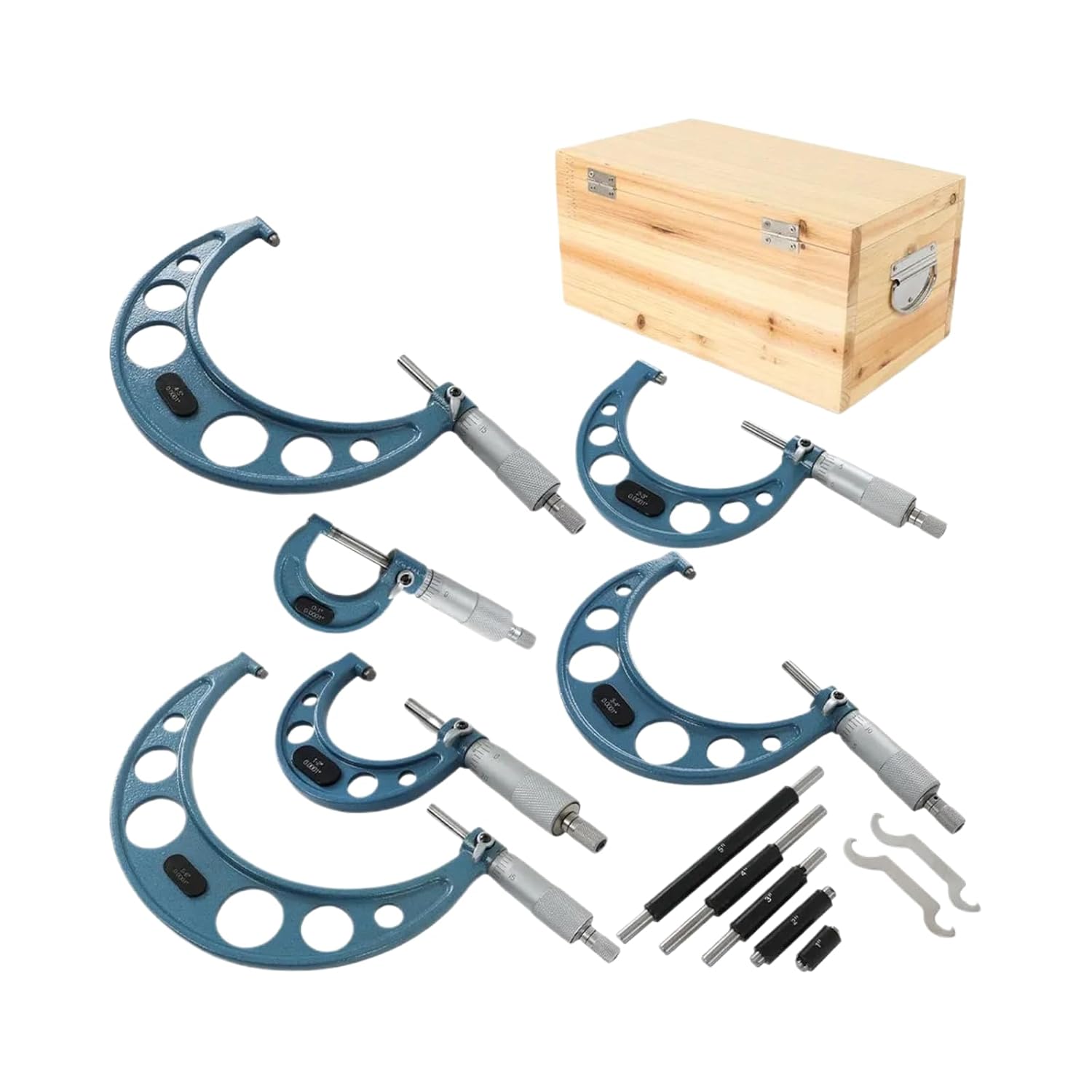 Outside Micrometer 6 Set 0-6 in Accuracy 0.0001 in