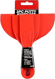 Plastic Putty Scraper Set Knife Multipurpose DIY Paint Scrapers Spackle Filling Tools for Wallpaper Remover Spackling Patching Decals Baking Wall Car Putty Painting Flexible Decorating Tool 3-Pack