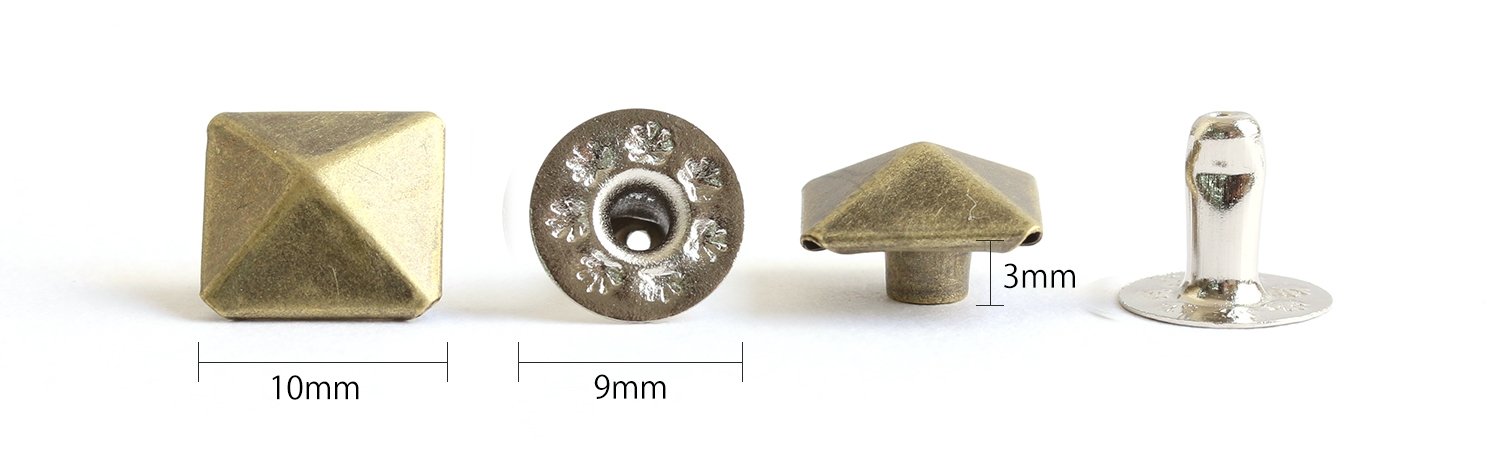 Amazon.com: Nippon Chuko Stud Square Pyramid, Antique Gold