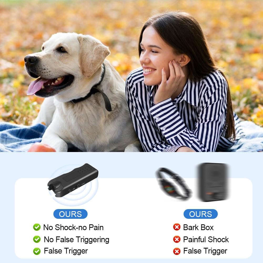 Koujut Repelente ultrasónico de perros, dispositivos disuasorios de ladridos de perros actualizados 2024, dispositivos antiladridos para perros, dispositivo disuasorio ultrasónico de ladridos de
