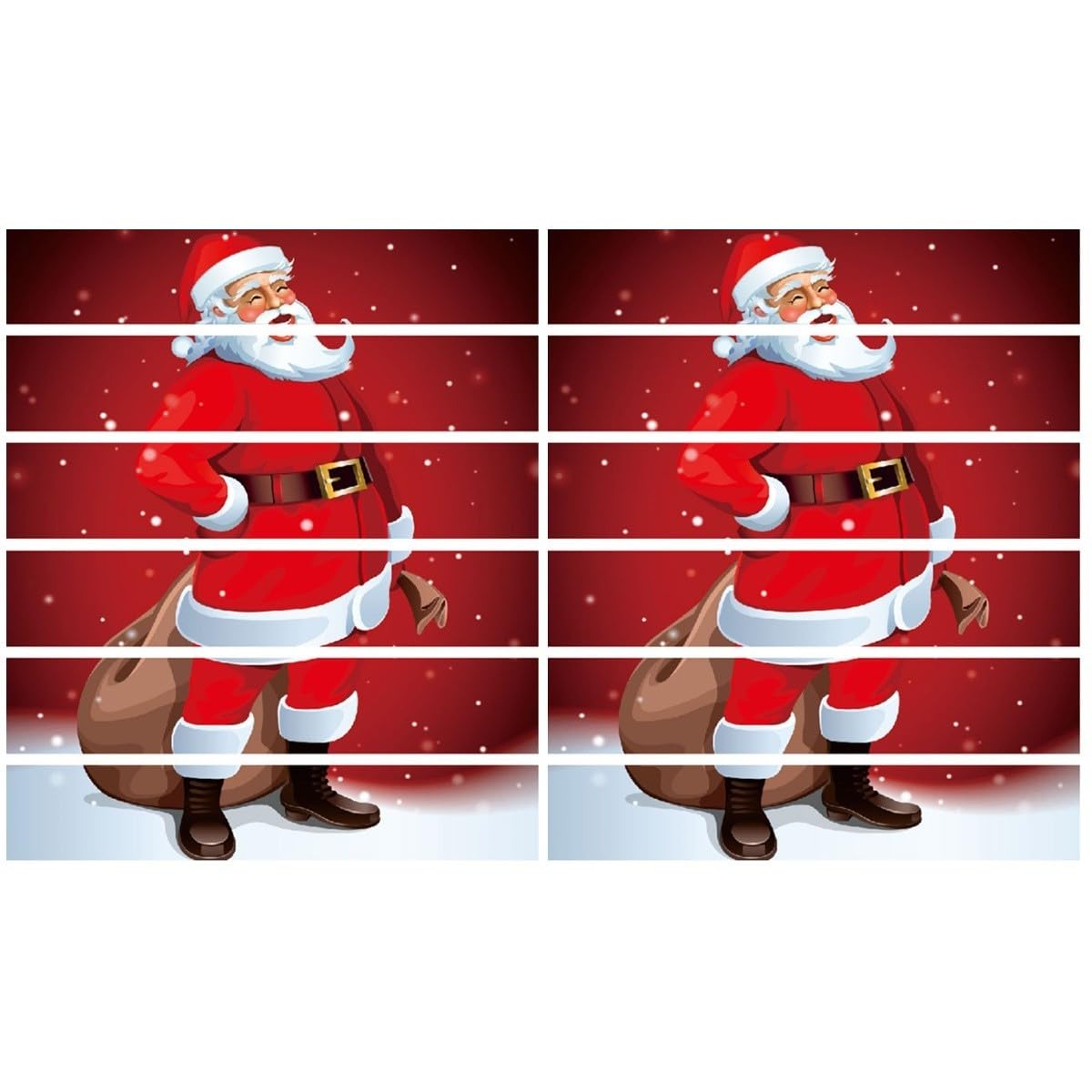 OSALADI 2pièces Autocollants De Noël Avec Père Noël Pour Décoration Escaliers Autocollants Adhésifs Non-fading Pour Intérieur Pour Maison Fêtes