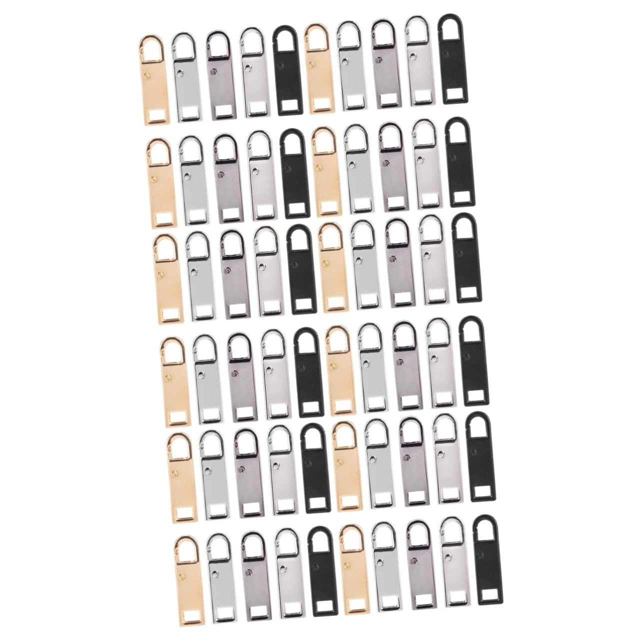 NUOBESTY 60piezas Tiradores Desmontables Para Cremalleras Accesorios De Reparación Para Equipaje y Mochilas Solución Para Cremalleras Rotos Multiusos y Fáciles De Instalar