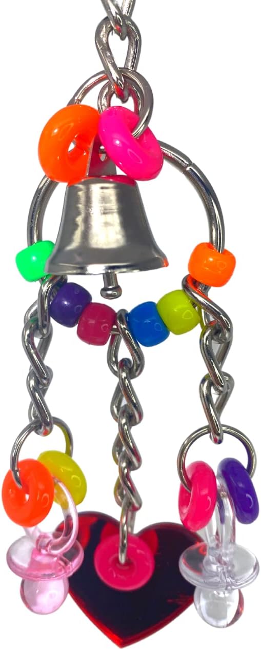 Bonka Bird Toys 1763 Heart Charm Bird Toy Parrot cage Toys Cages Cockatiel Parakeet parrotlet