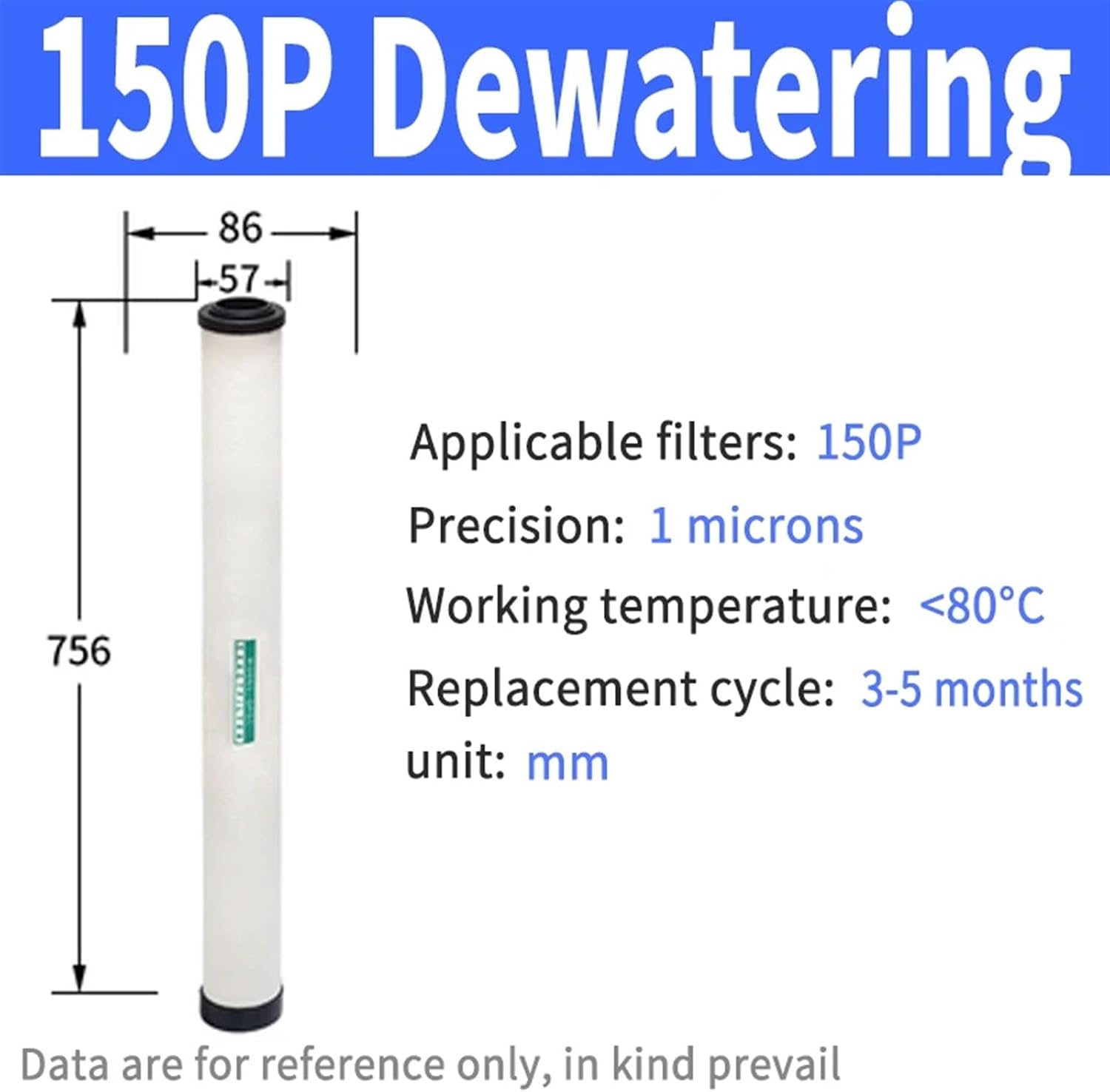 QPS 015 024 035 060 090 120 150 Air Compressor Replacement Filter Accessories Compressed air Precision Filter Dryer Q015 P024(Color:150P)
