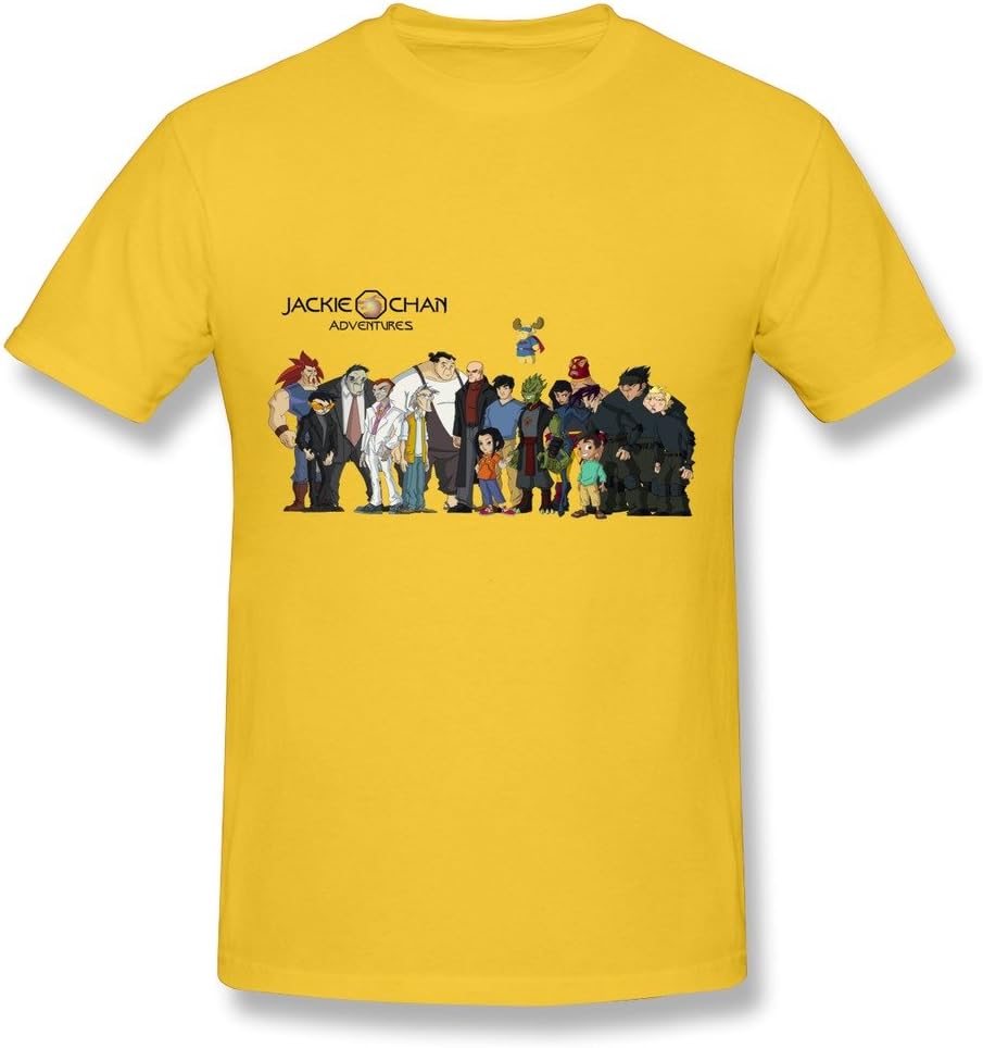 CaiTian Men's Cartoon Jackie Chan Adventures Poster T-Shirt