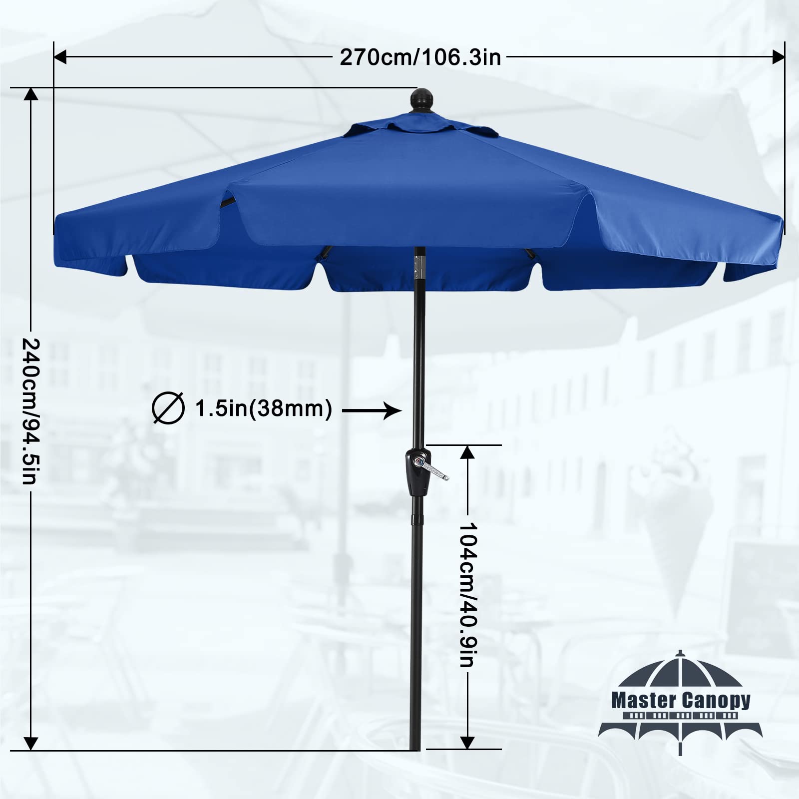 マスターキャノピー スカラップ付き ガーデンパラソル 270cm 新品 Amazon.co.jp: MASTERCANOPY ガーデンパラソル 270cm スカラップ付き