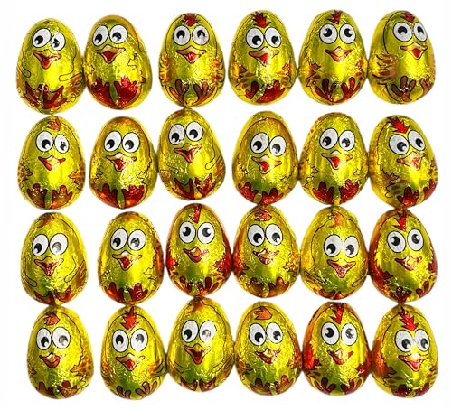 Decoration Paques, 24 Poussin en Chocolat Paques, 170g en emballage individuel