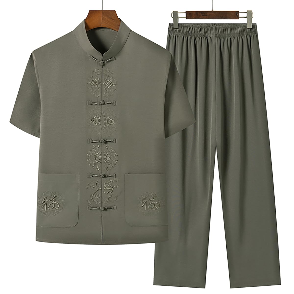 Costume Tang de Kung Fu et Wing Chun traditionnel pour homme en été