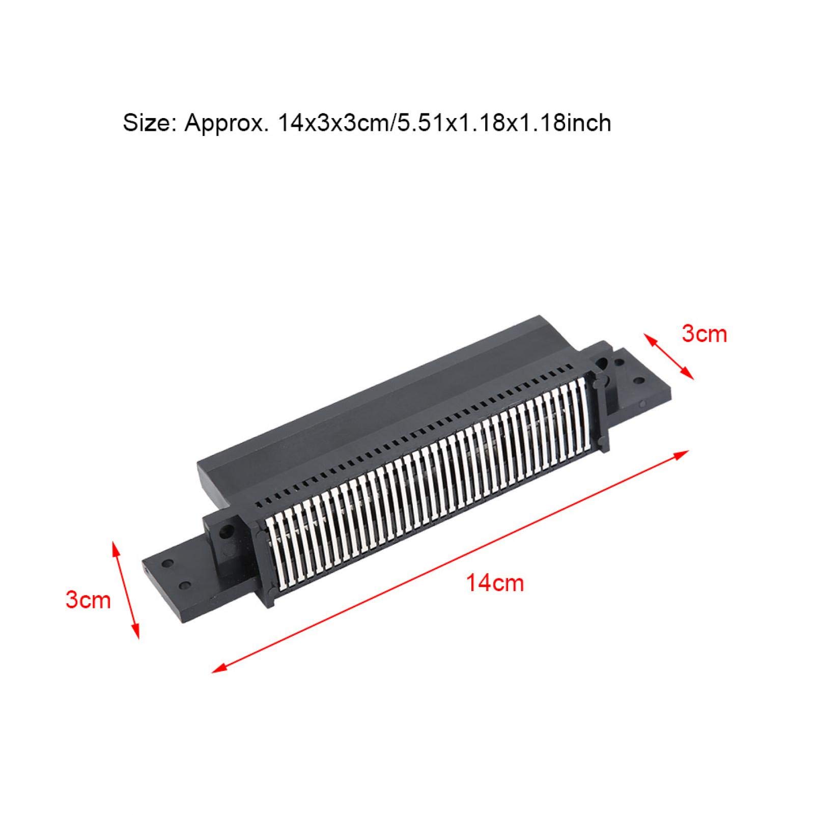 VBESTLIFE Fente à 72 Broches pour NES, Console de Jeu Adaptateur de Convertisseur de Prise à Fente à 72 Broches Noir Connecteur à 72 Broches pour NES