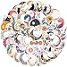Moon Stickers |50Pcs Moon Flower Waterproof Vinyl Decals