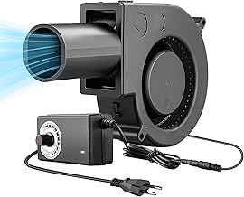 WIYETY Radial Fan 12V Radial Fan with Speed Controller, 220V Turbine Fan, Household Appliance Cooling Fan, Heater Fan, BBQ, Picnic