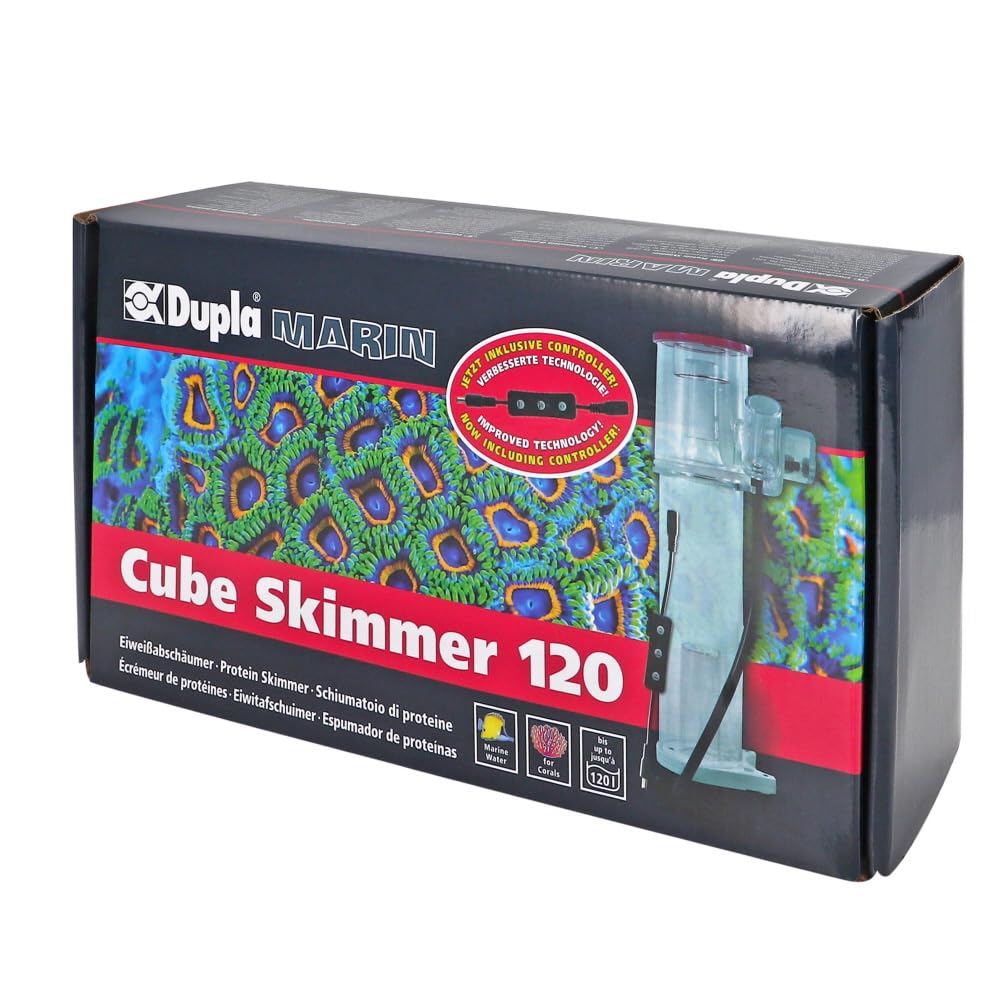Dupla Marin Cube Skimmer, 120 l, Potente schiumatore di proteine per Il Vostro Acquario, Riduce Le Sostanze nocive ed Efficace Pulizia dell'Acqua, Ideale per Acqua salata, Facile da Usare