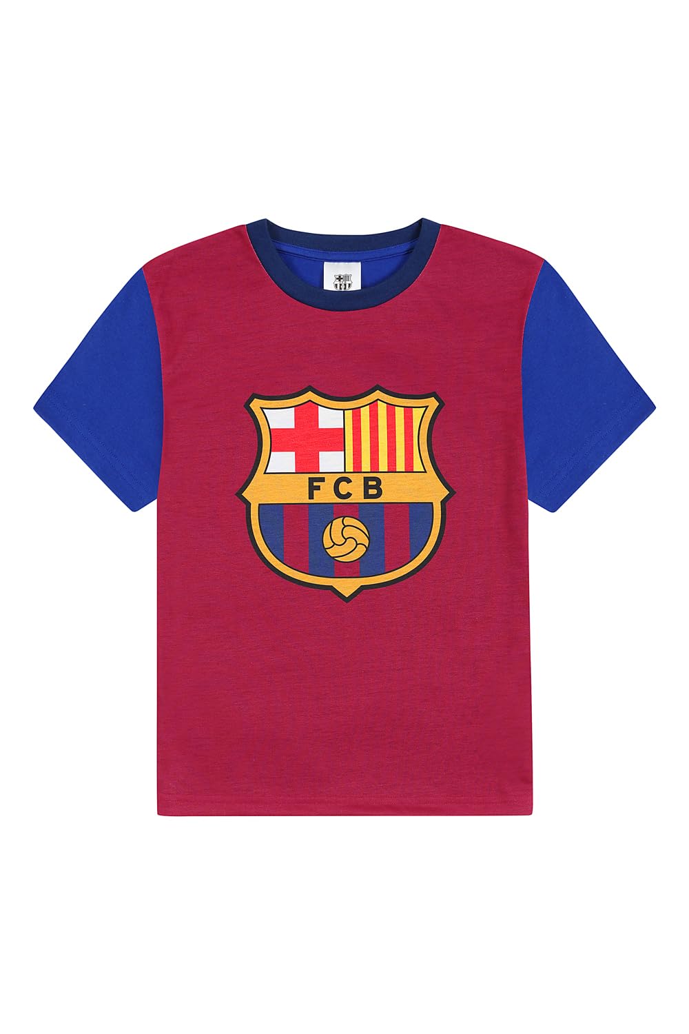 Chicos FC Barcelona Pijamas Corto de Algodón Fútbol PJs para Niños