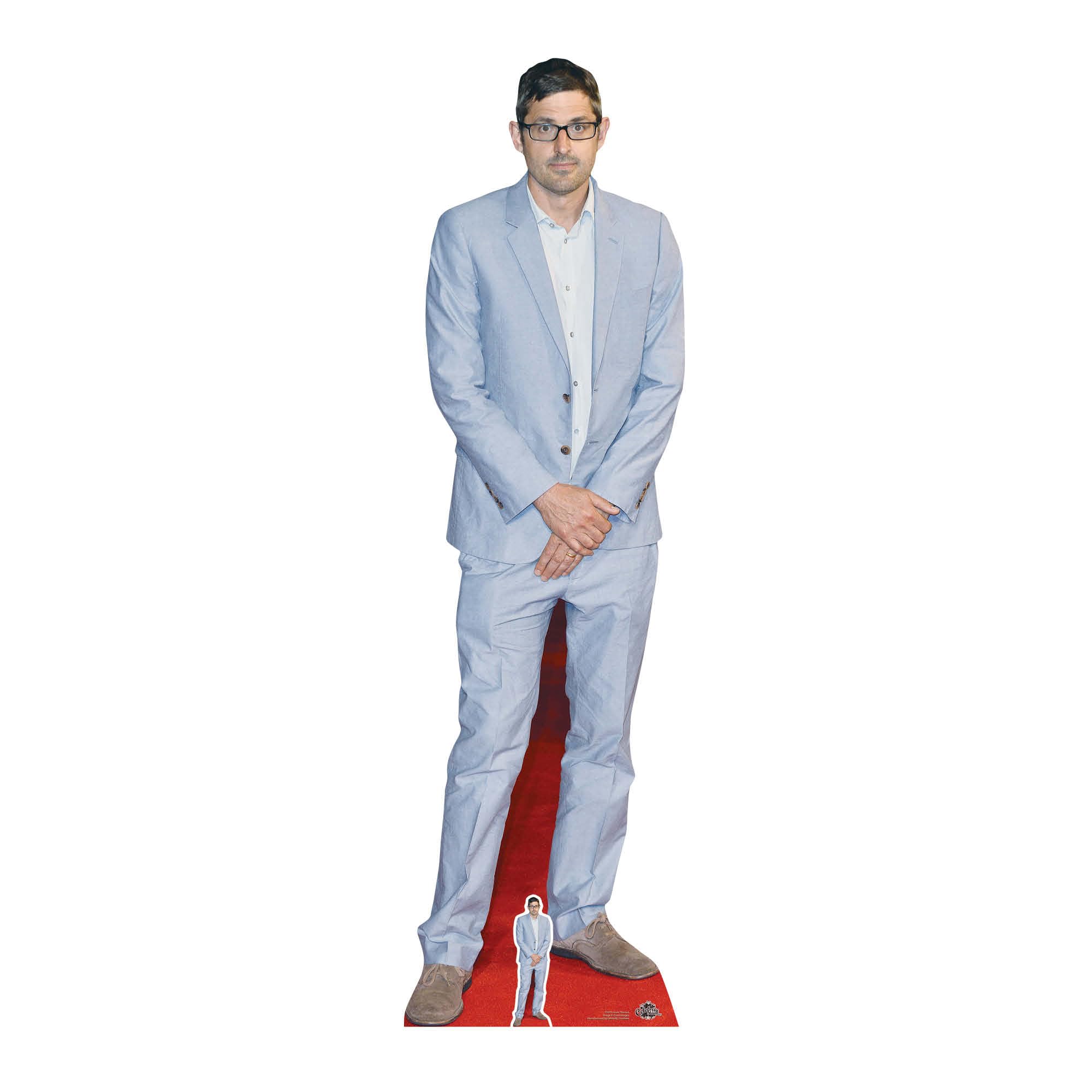 Louis Theroux Lifesize Cardboard Cutout With Free Mini Table Top Cut Out