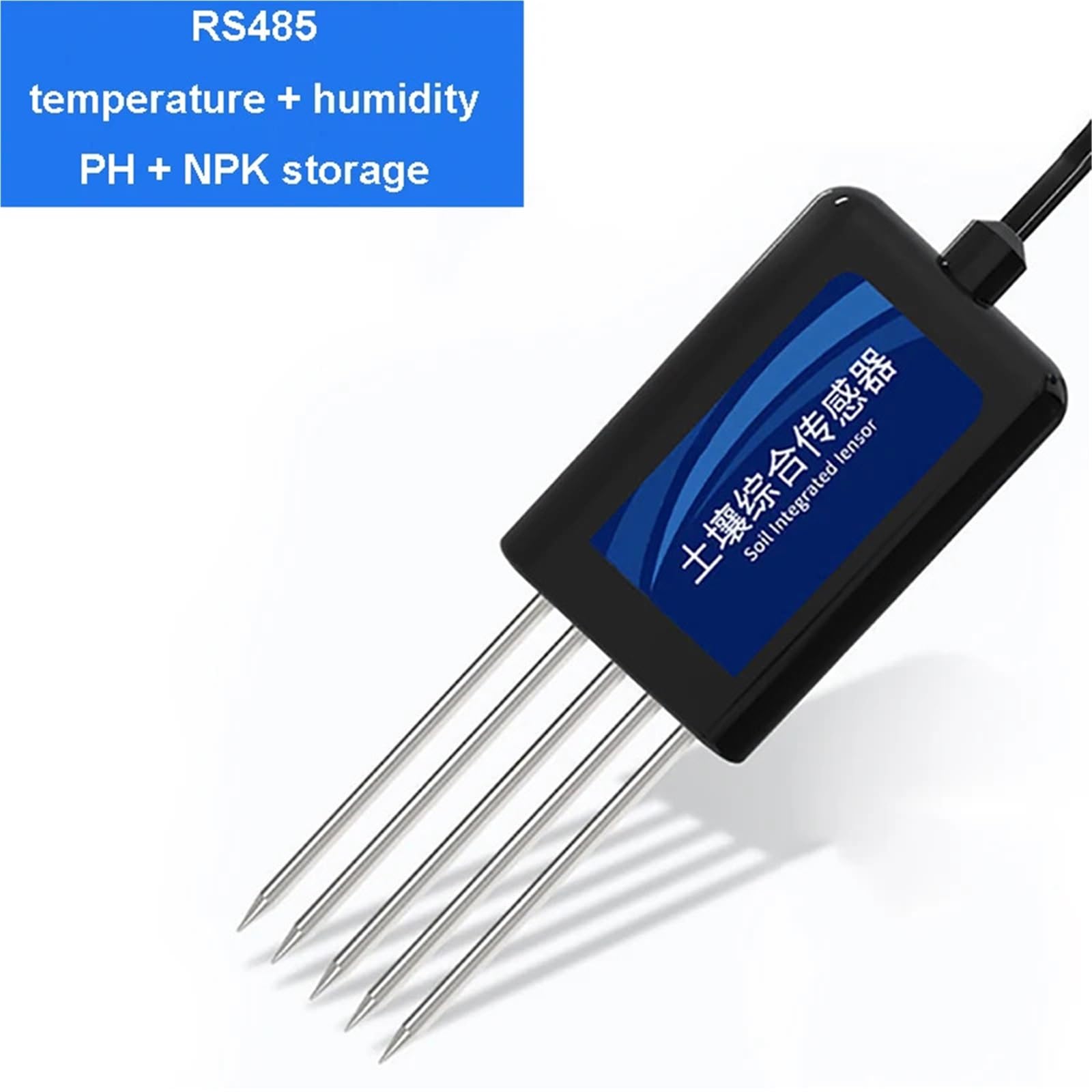 Sensor de temperatura y humedad agrícola, Ph conductividad 7 en 1 del suelo, detector nitrógeno, fósforo potasio Laboratorio de investigación(EC and PH)