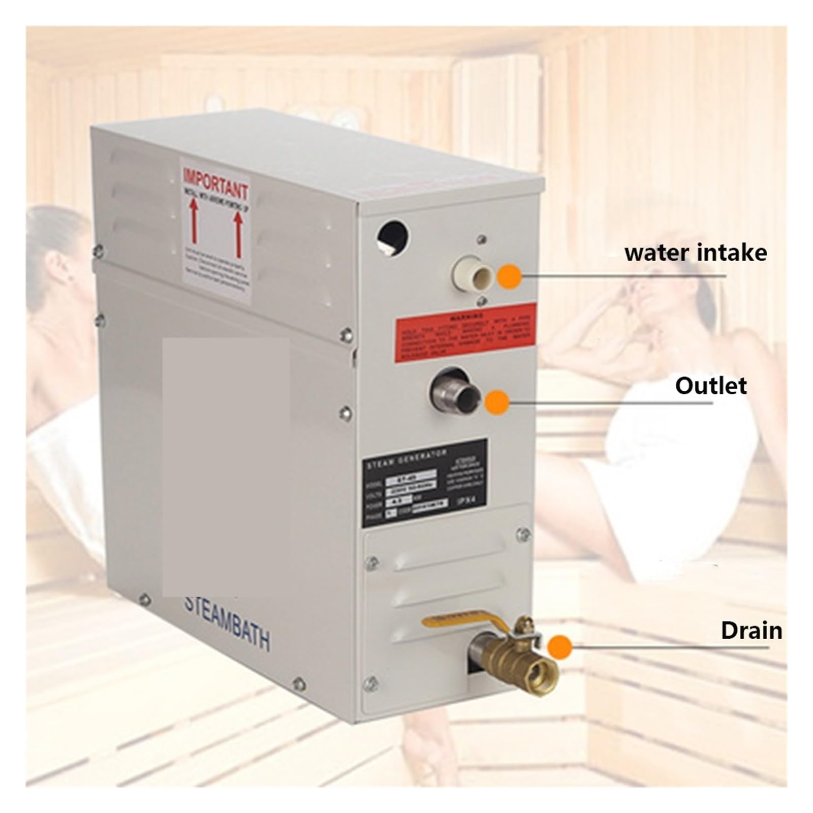 Generator pary, generator pary 3 kW 4,5 kW do prysznica 380 V, maszyna parowa do domu, sauny, łazienki, spa, prysznica parowego z cyfrowym kontrolerem (3 kW)