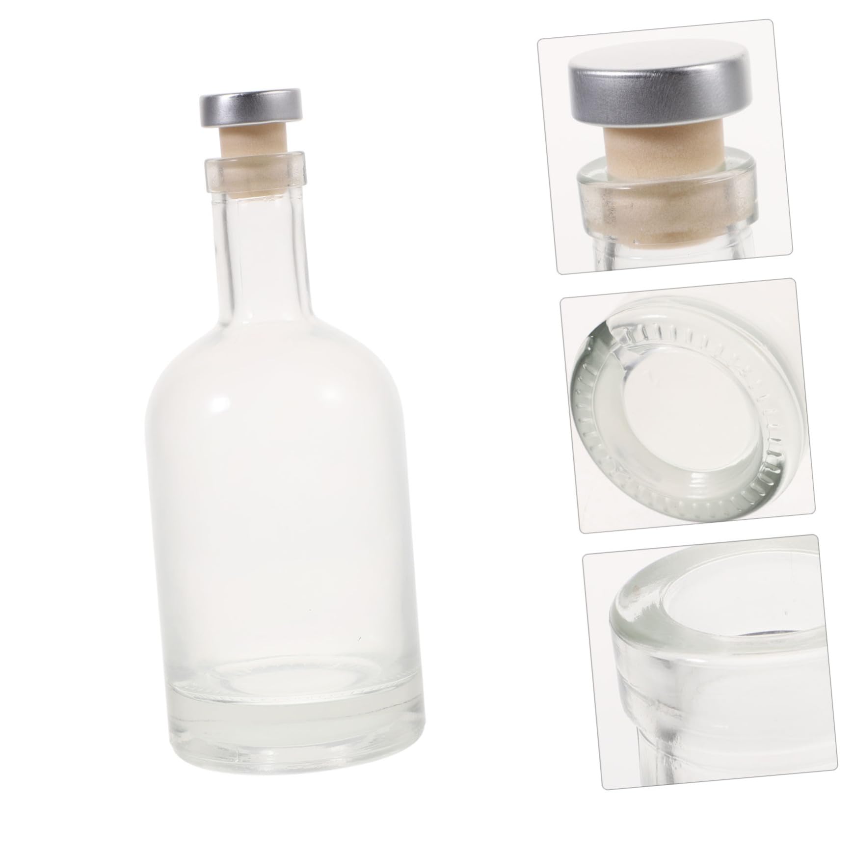 Garneck Thick Bottom Wine Bottle Set 2pcs Vodka Bottle Sturdy Construction for Use