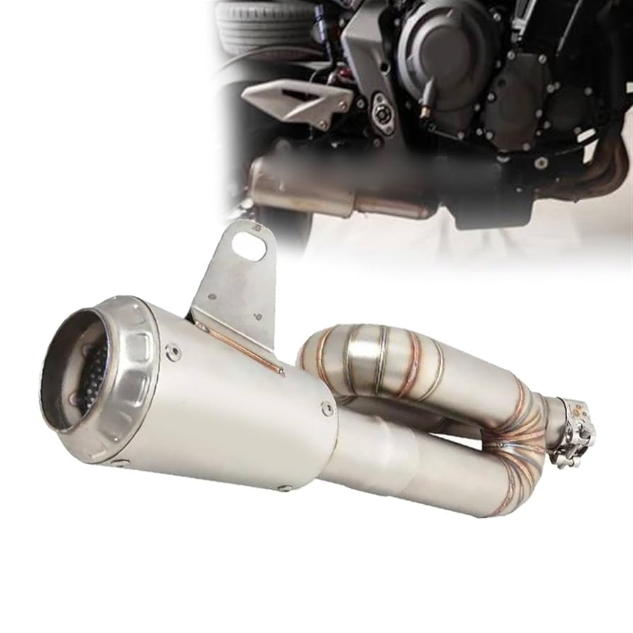 MKYOKO スリップオン オートバイ排気ミッドリンクパイプ