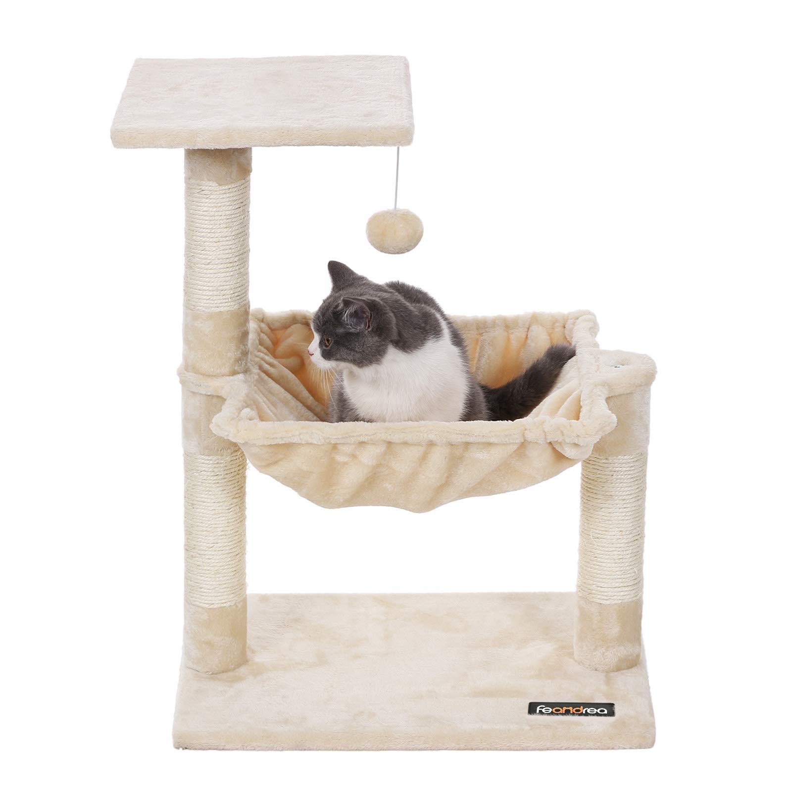 FEANDREA Tiragraffi Gatto Albero Tira Graffi Gioco Giacattolo Gatti in Sisal Naturale PCT82M