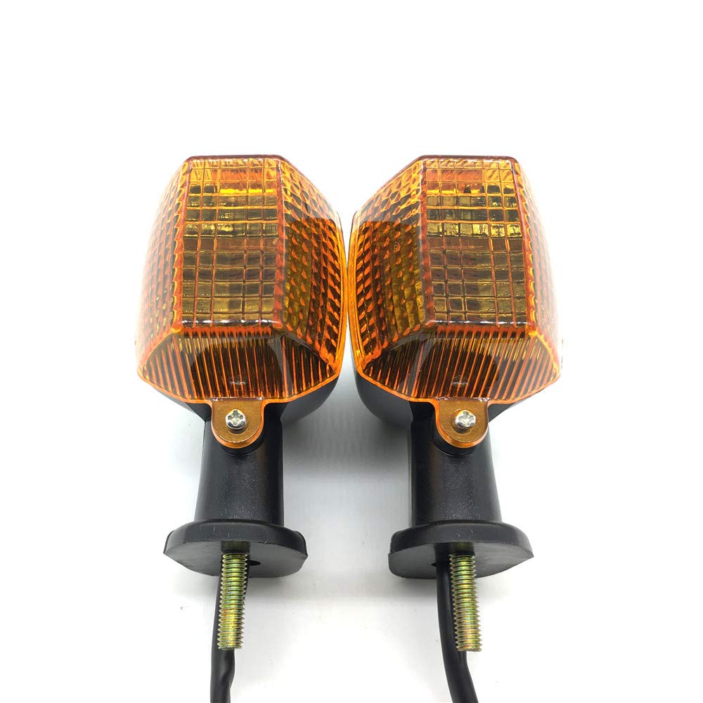 Clignotants Moto LED ZR7 - Noir Et Jaune - Compatible Kawasaki ZXR 250/400/750, KLE, ZR-7S