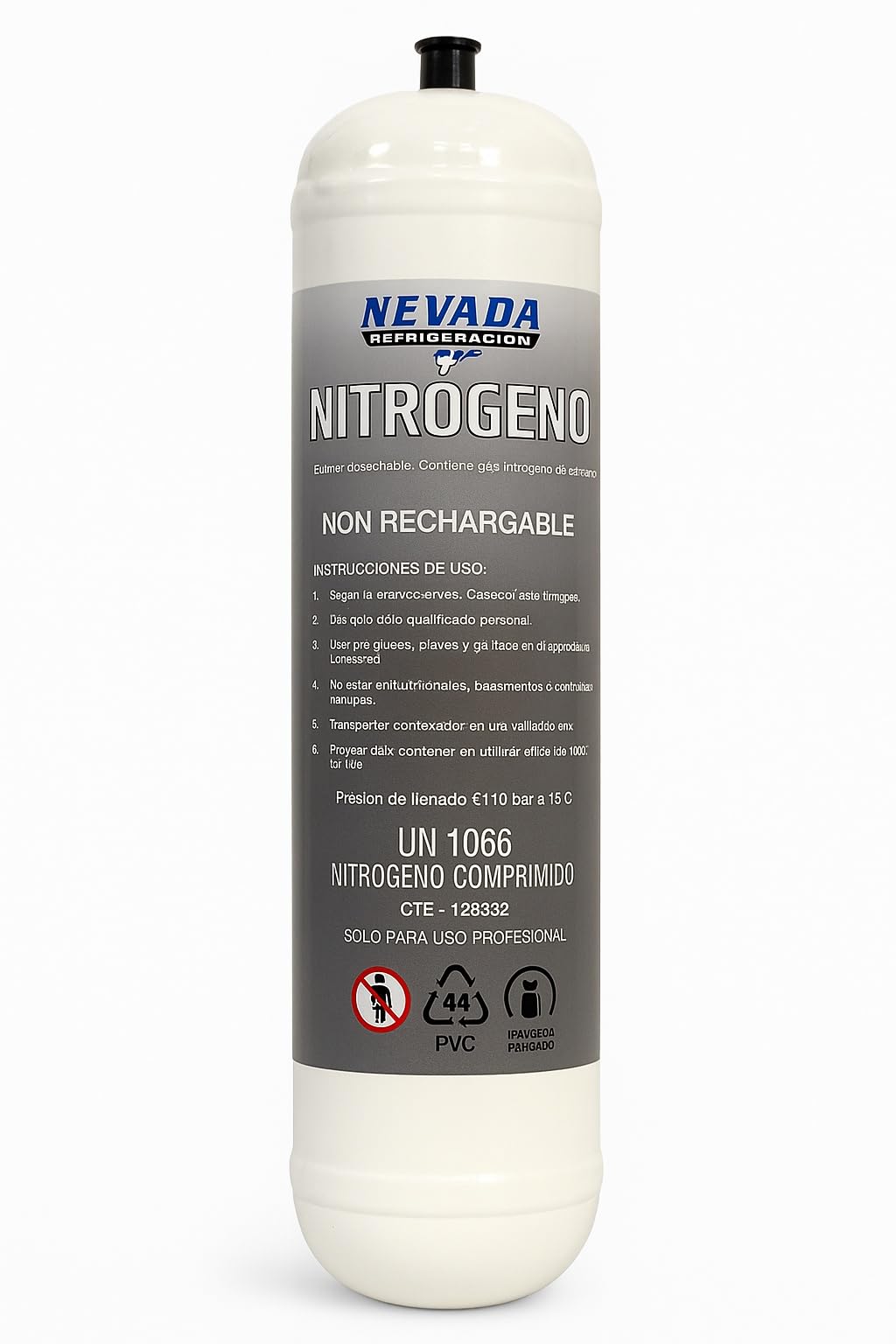 Cartucho de Recambio de Nitrógeno en Botella Desechable | Bricoprofesional