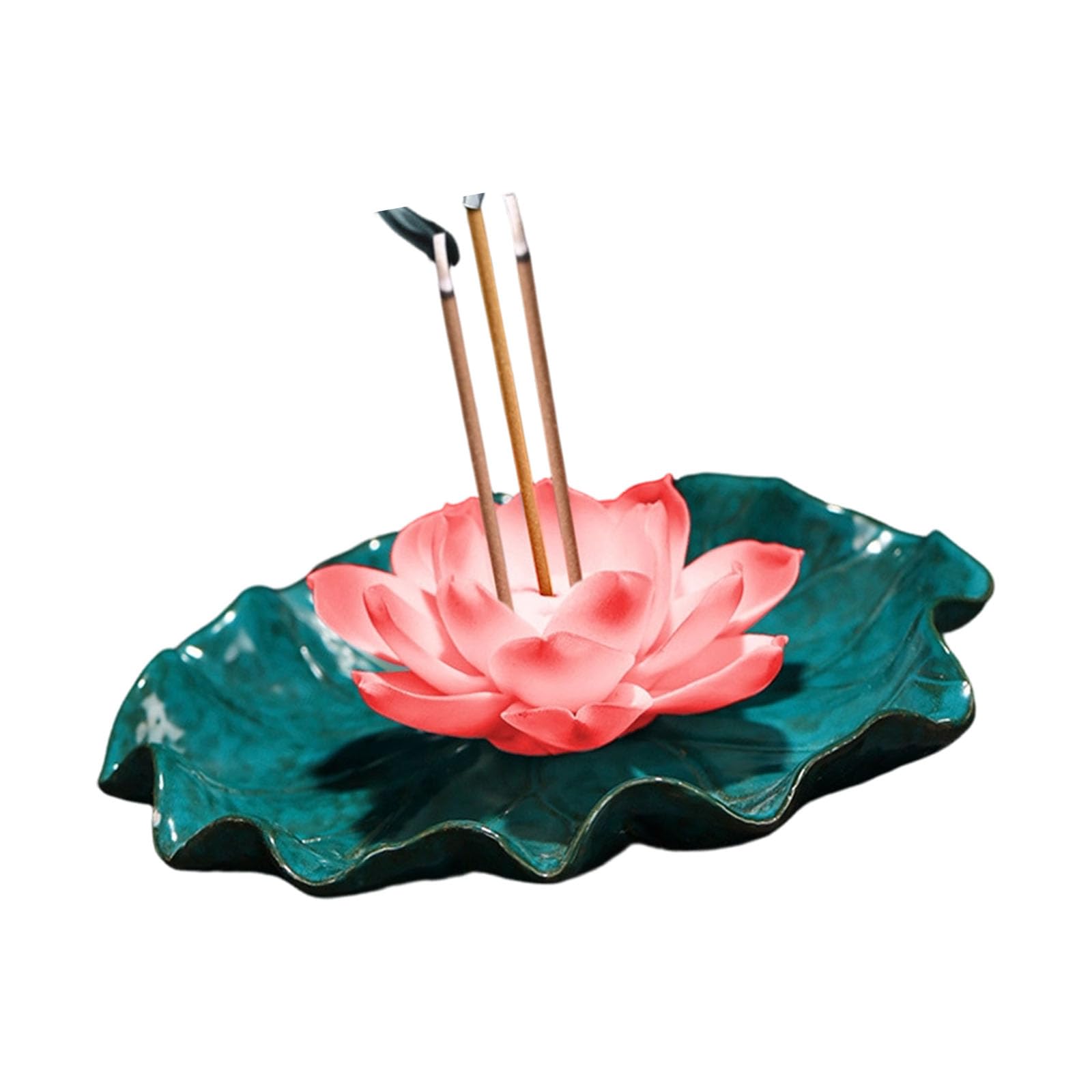 XAGMODSHN Incenses Holders, Lotuses Stick Burners, for Stick/Coil/Cone Incensed with Ashes Catcher for Yogas Meditations Tray Ashes Catcher