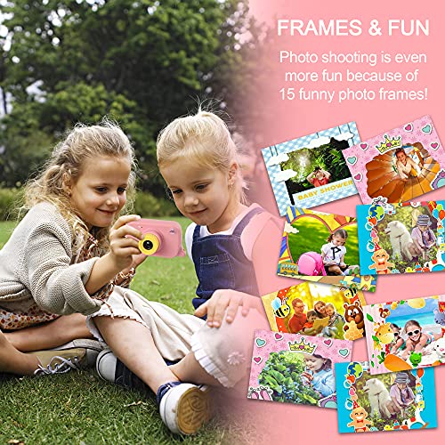 Kids Camera Girl Toys For 3-8 Year Old Girls Children Digital Cameras Shockproof Protection Ideal Christmas Birthday Gifts For 4 5 6 7 8 9 Year Old Girl With 16Gb Memory Card By Zayyd #TOP2