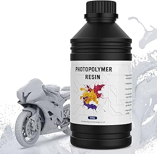 BIQU 3D Printer Resin LCD 405nm UV, Based Rapid Resin Standard Photopolymer Resin, High Accuracy Low Shrinkage Fast Printing Speed and Excellent Fluidity for LCD 3D Printing,500g, Gray