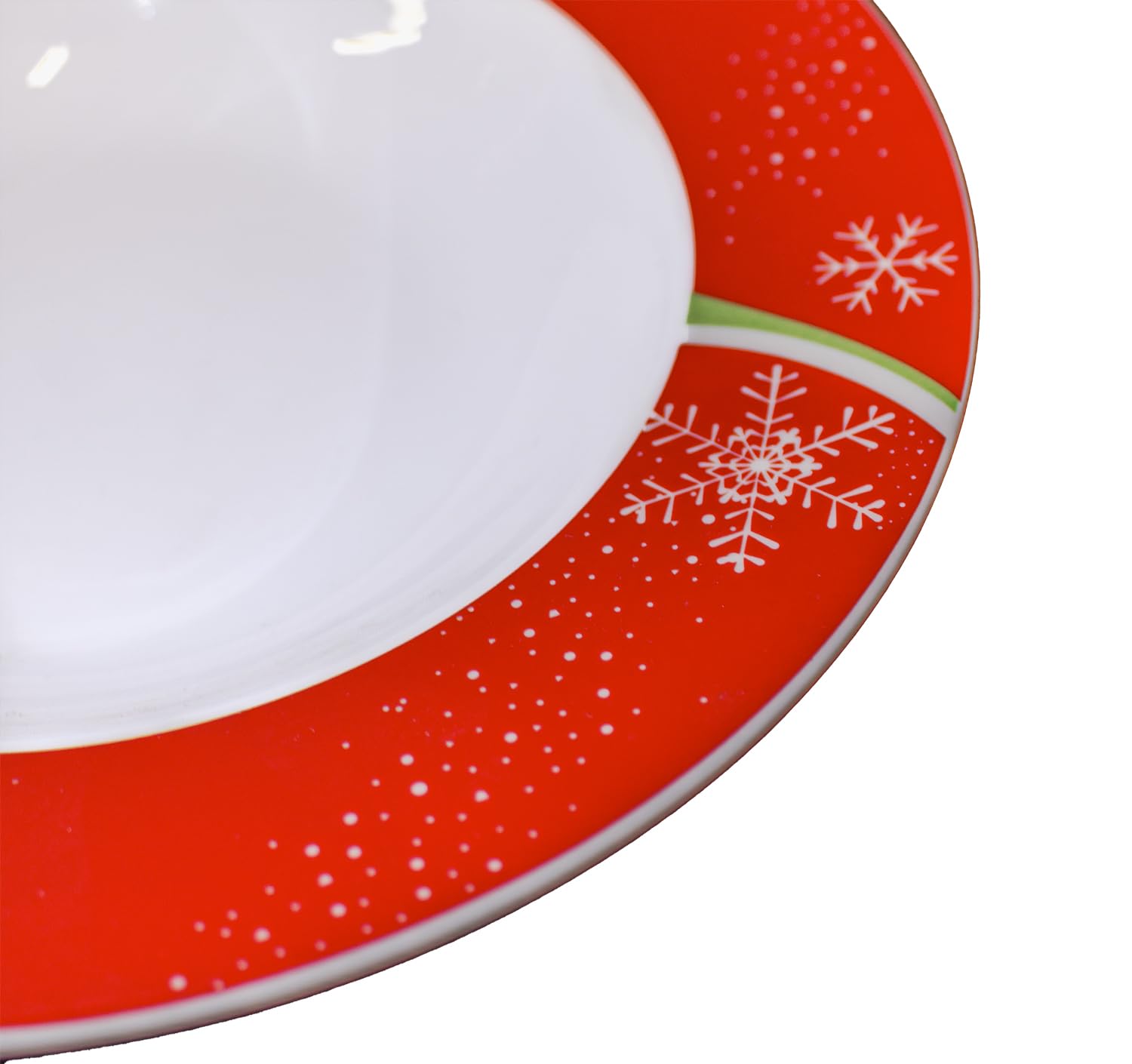 Juego de 18 platos de porcelana de Navidad para 6 personas con decoración de Papá Noel, renos y trineo