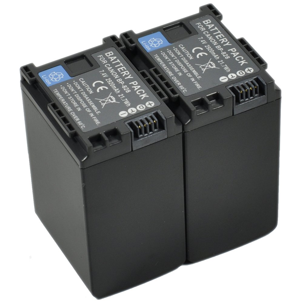 Batteria Canon BP-828 Agli Ioni Di Litio, Ricambio Ad Alta Capacità Per Videocamere Compatibili, Senza Effetto Memoria