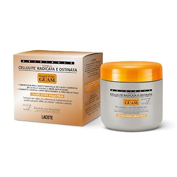 Guam Anti-cellulite Body Wrap for Thighs, Legs, MAX STRENGTH Hot Mud for Stubborn Cellulite, Clay Body Mask with Caffeine, Seaweed and Essential Oils, Reduce Dimples on Legs, Inch Reduction 1.1LB