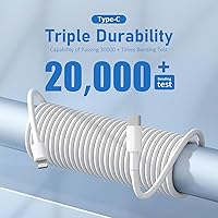 Vista 3 de Cable USB C a Lightning [certificado Apple MFi] – Paquete de 5 cables tipo C a Lightning de 6 pies de carga rápida para iPhone 14 13 12 11 Pro Max