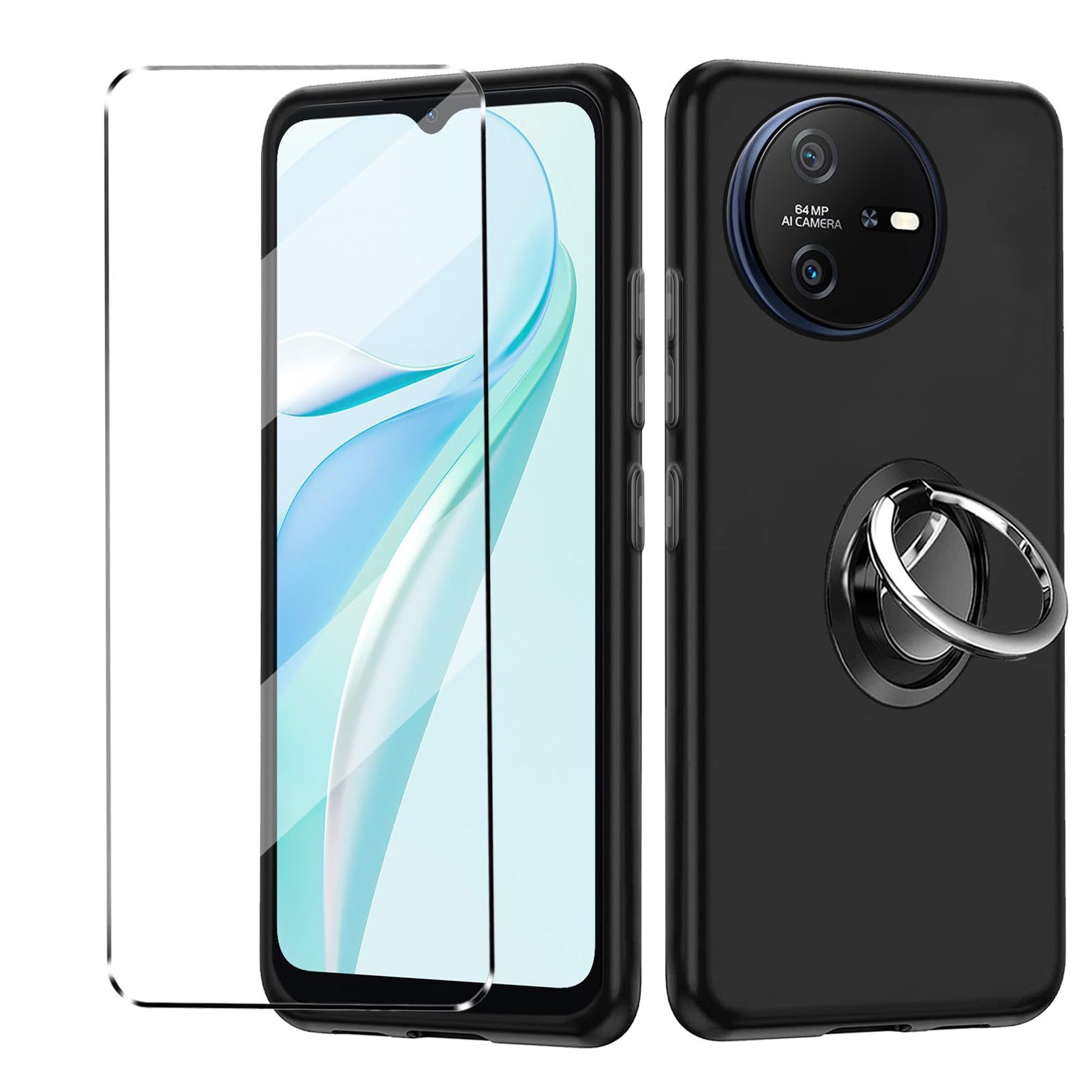 Handyhülle Mit Schutzfolie Für Oscal Tiger 13 5G – Stoßfest, Transparent, TPU Silikon