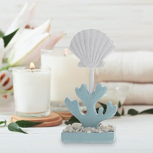 Miniatura 9 de VOSAREA Decoraciones para Salas De Casa Playa Figuras de estilo náutico Resina: Concha Estatua de Caballito de Mar Mesa para el Hogar Decoración del