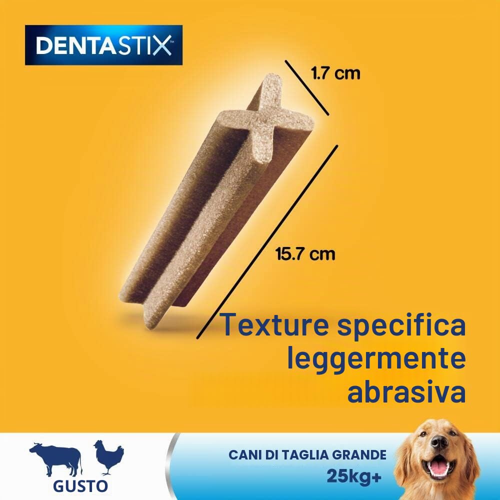 Pedigree DentaStix Daily Oral Care - Bastoncini da masticare per cani di grandi dimensioni - per una buona igiene orale - 10 confezioni da 7 bastoncini