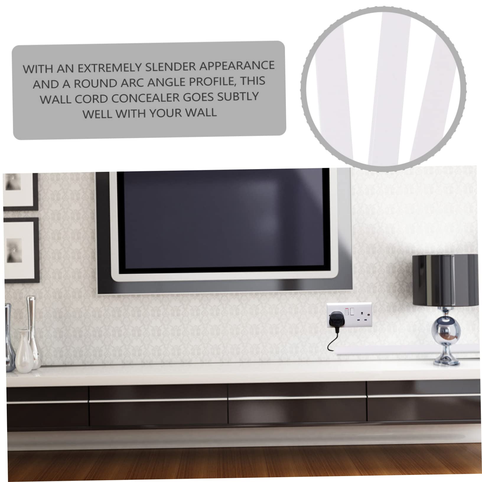 Housoutil Herramienta De Enrutamiento Canalea para Cables Gestión De Cables De Ocultador De para De Altavoz Ethernet y TV Pared