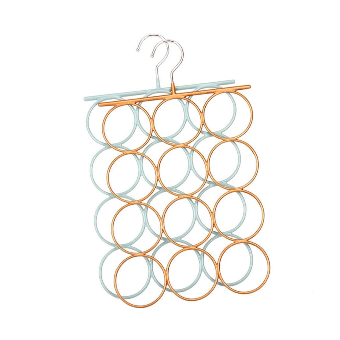 Unomor 1Pc Gold Scarf Tie Hanger Rack Slip Storage Organizer for Closet Space Saver for Ties and Scarves Multipurpose Clothes Hanger for Wardrobe Display