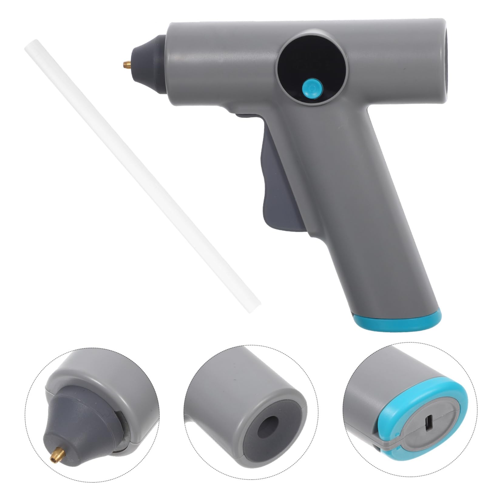 POPETPOP Pistola de Pegamento Termofusible Eléctrica Pistola de Pegamento Recargable con Visualización de Temperatura para Manualidades Proyectos Escolares y Reparaciones de Carpintería