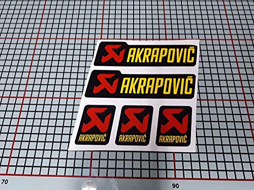 Aufkleber Aufkleber Aufkleber Aufkleber Aufkleber Aufkleber Autocollants Kompatibel mit Akrapovic Rohr Escape Aluminium Hoch Temperatur +180 Grad Vinyl Laminat Motorrad Auto Ref 2