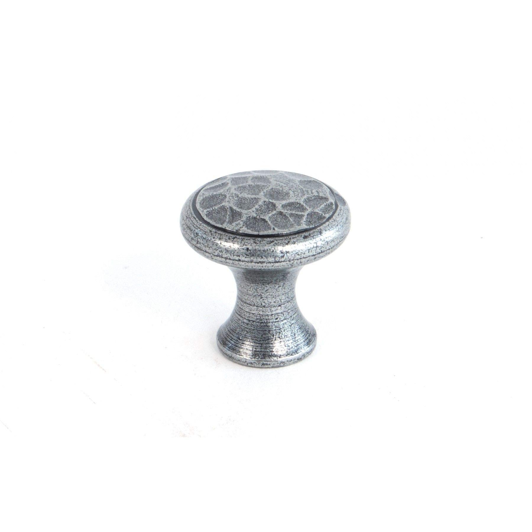 From The Anvil - Hammered Cabinet Knob - Small - Grey - Steel