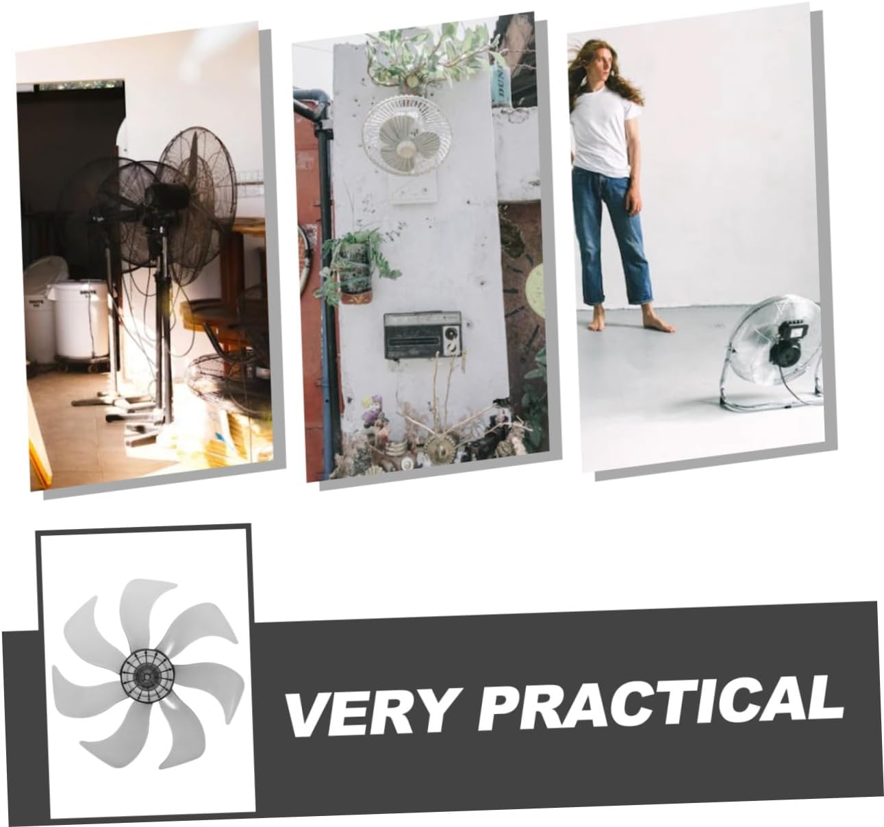 Plastic Fan Blades Leaf Design for Silent Operation Compatible with Pedestal Standing and Wall Fans Replacement Accessory for Enhanced Cooling