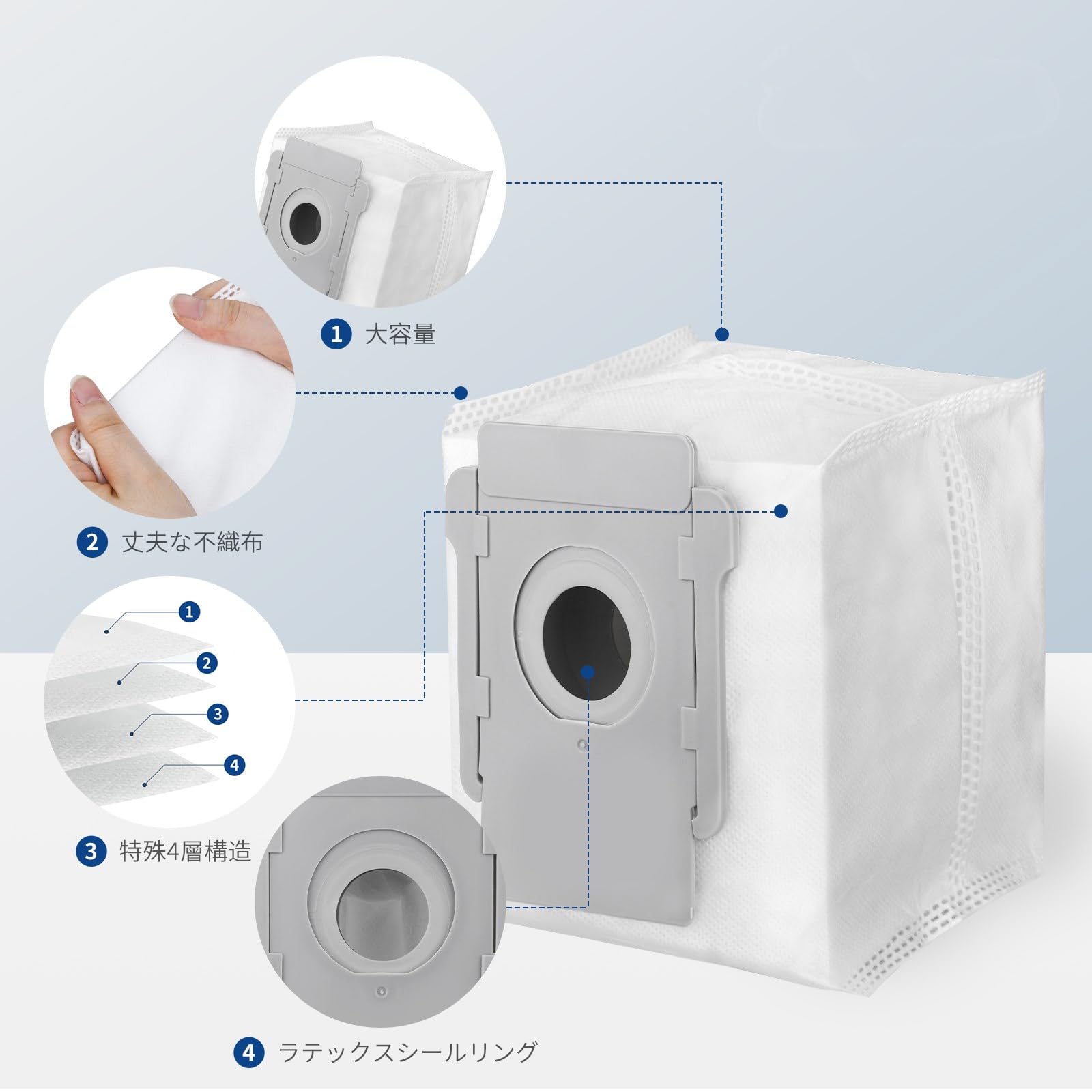 Amazon.co.jp: ルンバ用 紙パック 10個 i7 i7+ j7+ i3+ s9+ i3 j7 s9 