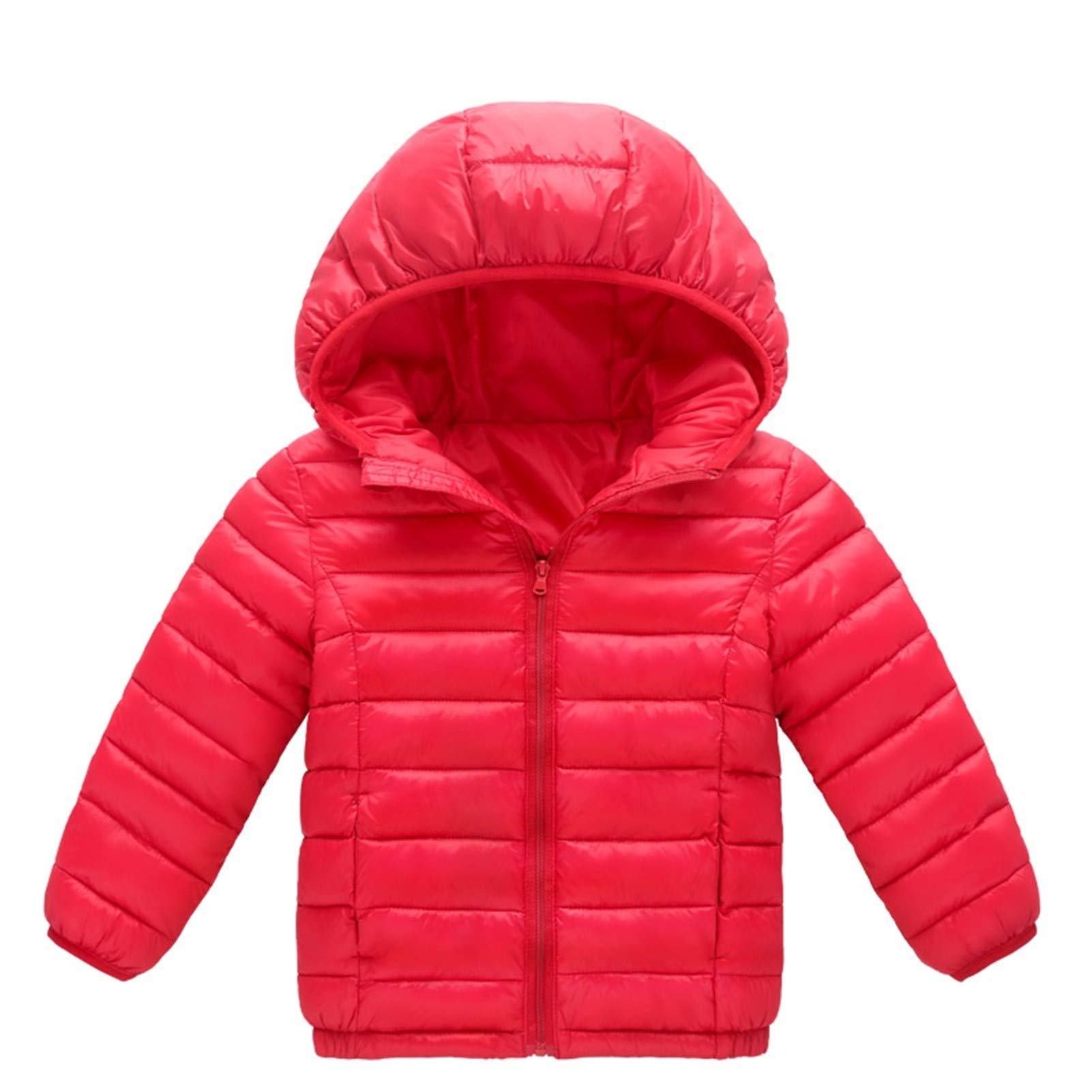 HILEELANG Kids Boy Girl Winter Hooded Puffer Jackets Coats Light Weight Padded Outerwear
